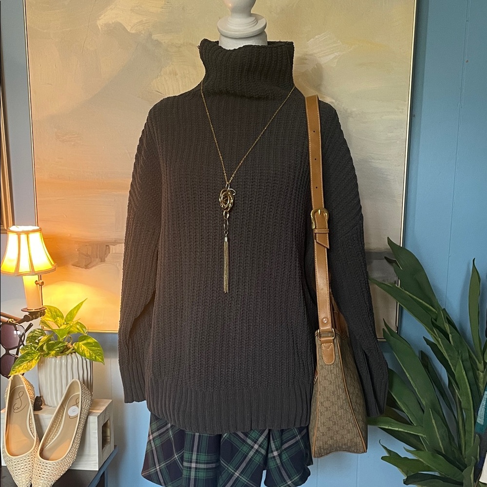 Aerie Charcoal Turtleneck Sweater